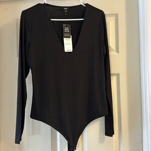 NWT EXPRESS Black long-sleeve Body Contour body suit